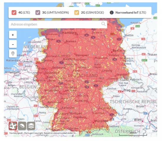 Netzabdeckung Vodafone D2 GmbH - DSL Telefonie Preisvergleich